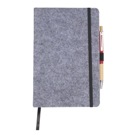 The Goods 8&quot; x 5.5&quot; Recycled Felt Bound Notebook Charcoal | No Imprint | not available | not available