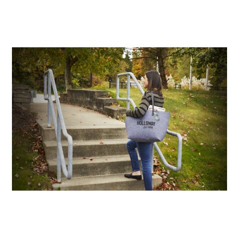 Recycled Felt Shoulder Tote Charcoal | No Imprint | not available | not available