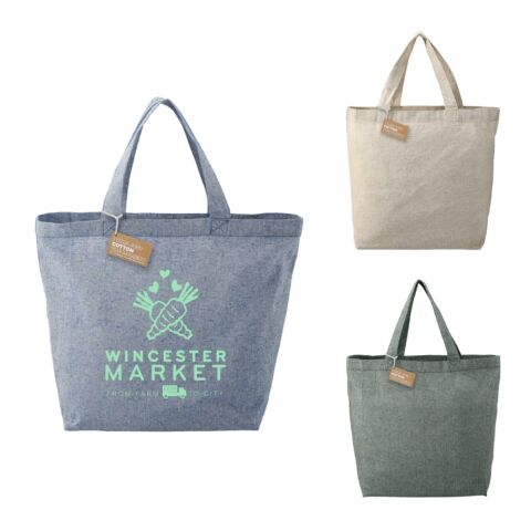 Recycled 5oz Cotton Twill Grocery Tote Blue | No Imprint | not available | not available