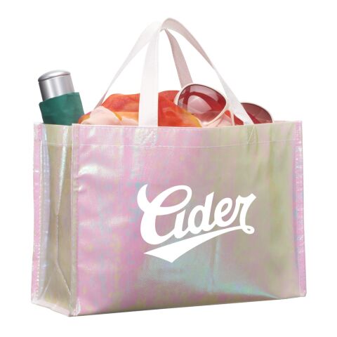 Iridescent Non-Woven Shopper Tote Iridescent | No Imprint | not available | not available
