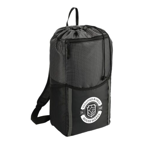 Grid 14L Drawstring Backpack Black | No Imprint | not available | not available
