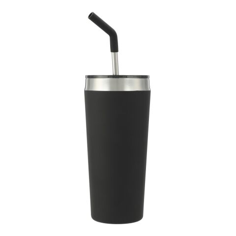 Faye 20oz Vacuum Tumbler w/ SS Straw Black