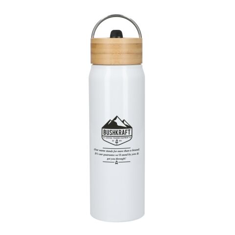 Billy 26oz ECO Aluminum Bottle w/ FSC Bamboo Lid White | No Imprint | not available | not available