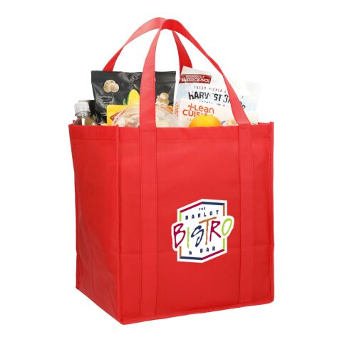 Hercules Non-Woven Grocery Tote Red | No Imprint | not available | not available