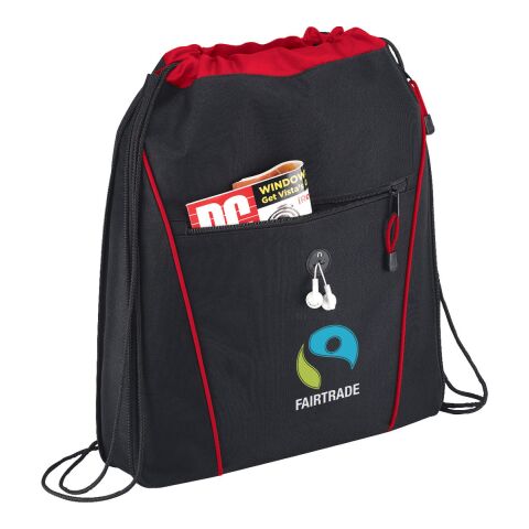 Raven Drawstring Bag Black-Red Trim | No Imprint | not available | not available
