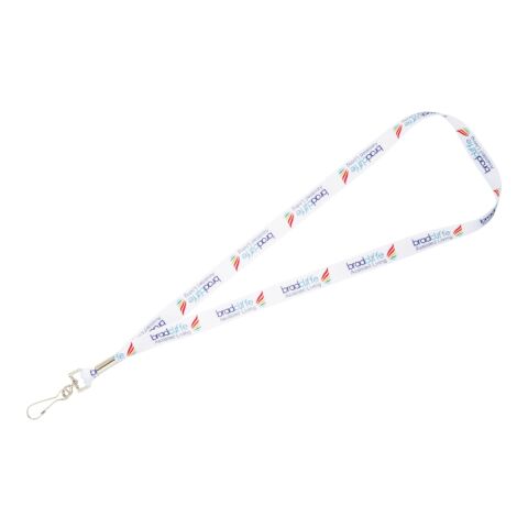 Full Color 3/4&quot; Premium Lanyard w/ Hook White | No Imprint | not available | not available