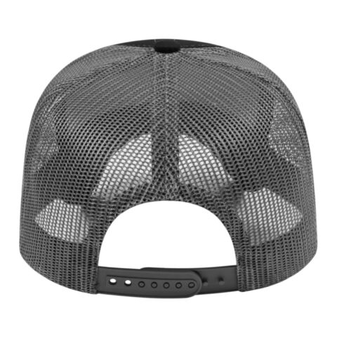 Cap America Two-Tone Trucker Mesh Back Cap Black-Charcoal