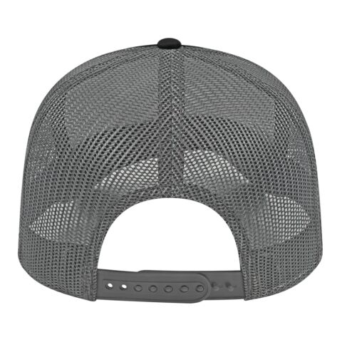 Cap America Trucker Mesh Back Cap Black-Charcoal | Embroidery | - Left Front Panel | 2.75 Inches × 2.00 Inches