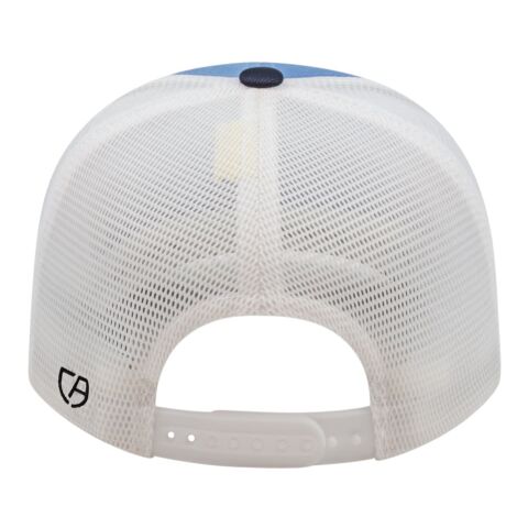 Cap America Premium Trucker Mesh Back Cap Faded Blue-Navy-White