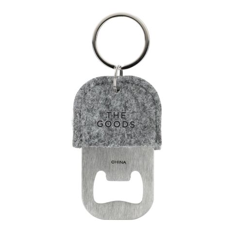 The Goods Recycled Felt Bottle Opener Standard | Gray | No Imprint | not available | not available