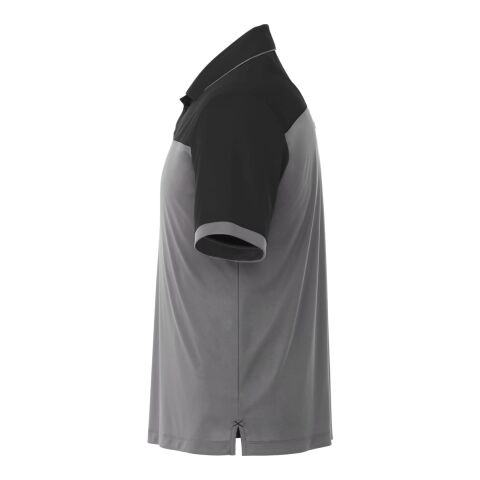 Men's MACK Short Sleeve Polo Black-Steel Grey | 5XL
