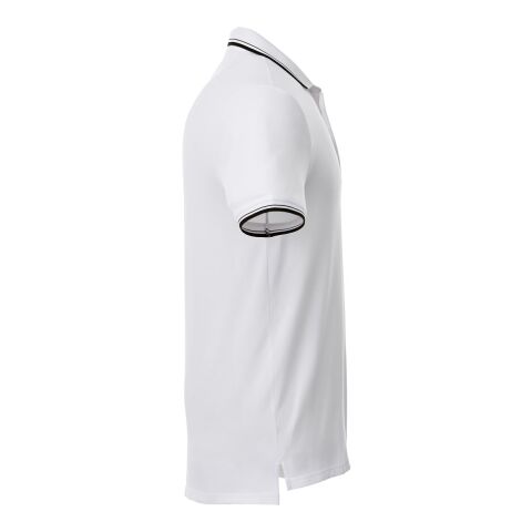 Men's LIMESTONE Roots73 SS Polo Standard | White-Black | XL | No Imprint | not available | not available