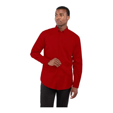 Men&#039;s WILSHIRE Long Sleeve Shirt Standard | Team Red Heather | M | No Imprint | not available | not available