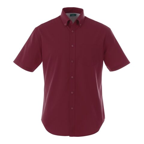 Men's STIRLING Short Sleeve Shirt Maroon Heather | 4XL