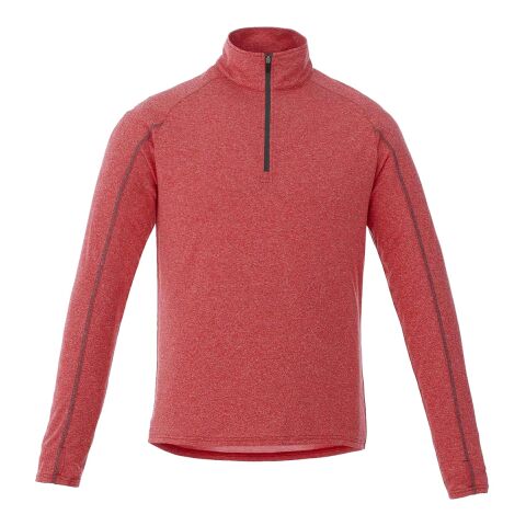 Men's TAZA Knit Quarter Zip Standard | Team Red Heather | XL | No Imprint | not available | not available