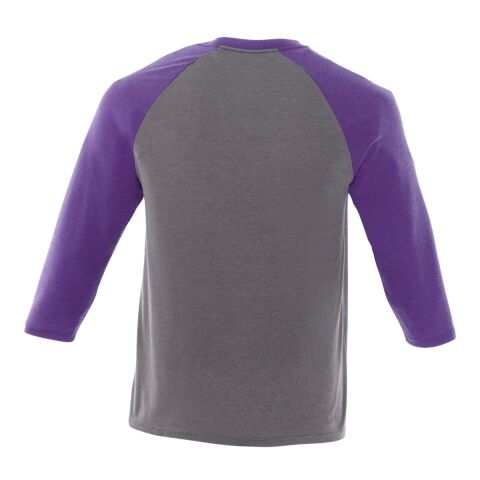 Men's DAKOTA Three Quarter Tee Standard | Purple Heather-Medium Heather Grey | 3XL | No Imprint | not available | not available