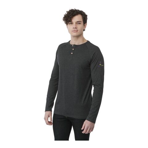 tentree TreeBlend Classic Henley Longsleeve - Men&#039;s Standard | Matte Black | L | No Imprint | not available | not available