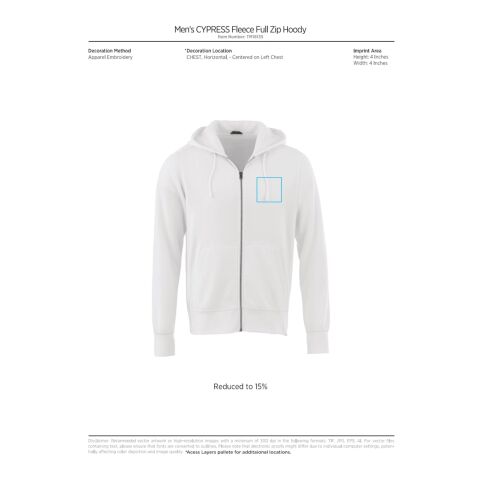 Men&#039;s CYPRESS Fleece Zip Hoody Standard | Red | M | No Imprint | not available | not available