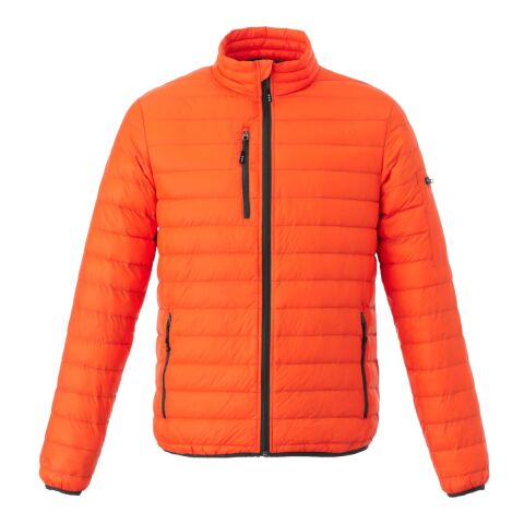 Men&#039;s Whistler Light Down Jacket Standard | Orange | 2XL | Embroidery | BACK, Horizontal, - Centered on Back across Shoulders | 8.00 Inches × 1.00 Inches