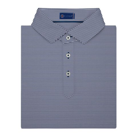 STITCH® Atlantic Stripe Polo Shirt - Men&#039;s Standard | Dark Navy | M | No Imprint | not available | not available