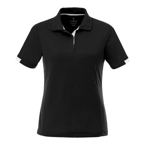 Women's Kiso Short Sleeve Polo Black-White | 3XL