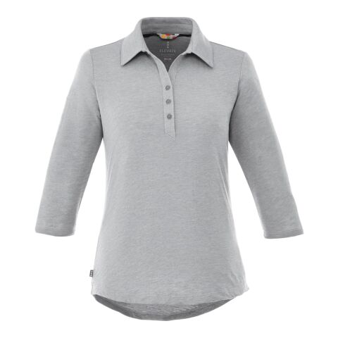 Women's TIPTON Three Qtr Slv Polo Standard | Heather Grey | M | No Imprint | not available | not available