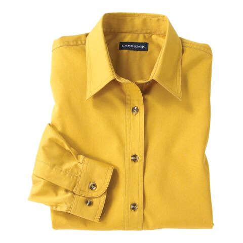 Women's LONG SLEEVE DRESS SHIRT Standard | Yellow | M | No Imprint | not available | not available