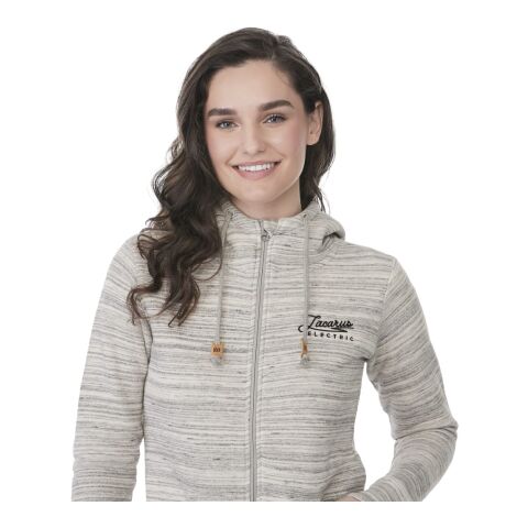 Women's Space Dye Zip Hoodie Gray | S