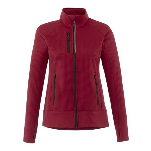 Women&#039;s PANORAMA Hybrid Knit Jacket Standard | Red | 2XL | 1-color Apparel Digital Transfer | IMPACT, BACK, Vertical, - Centered on Back across Shoulders | 3.00 Inches × 12.00 Inches