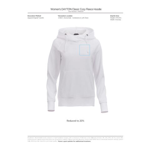Women&#039;s DAYTON Fleece Hoody Standard | Heather Grey | L | No Imprint | not available | not available