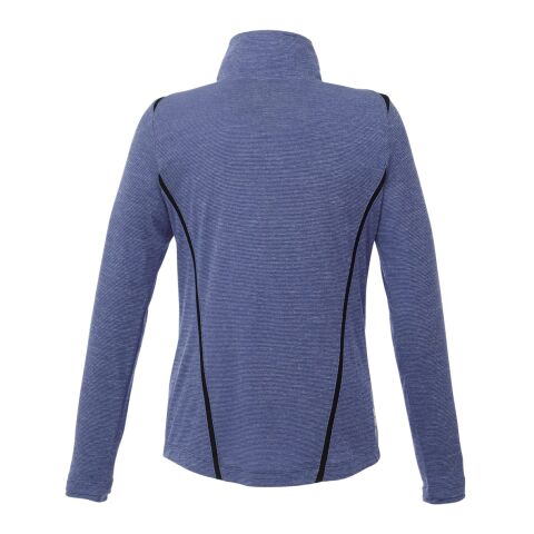 Women's DEGE Eco Knit Half Zip Metro Blue Heather-Black | S