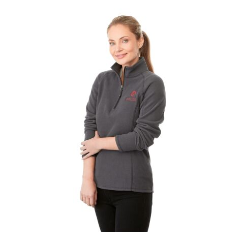 Women's Bowlen Polyfleece Half Zip Grey Storm | L
