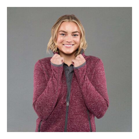 Women's TREMBLANT Knit Jacket Maroon Heather | 2XL