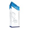 Large Chisel Tower Award Translucent Blue | No Imprint