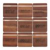 Graze Wood and Metal Coaster Set Standard | Wood | No Imprint | not available | not available