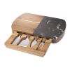 Black Marble Cheese Board Set with Knives Standard | Natural | No Imprint | not available | not available