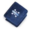 Oversized Wearable WFH Cozy Fleece Sherpa Blanket Navy
