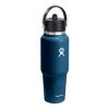 Hydro Flask® Travel Bottle w/ Flex Straw Cap 32oz Standard | Navy | No Imprint | not available | not available