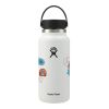Hydro Flask® Wide Mouth With Flex Cap 32oz Standard | White | Laser Engraving | Centered on tumbler opposite Hydro Flask, - Center of art 3.68" up from bottom | 2.30 Inches × 4.75 Inches