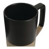 Tahoe Tea & Coffee Ceramic Mug with Wood Lid 16oz Black | No Imprint