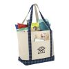 Buffalo Plaid 18oz Cotton Boat Tote Black-Black | No Imprint | not available | not available