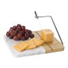Marble and Bamboo Cheese Cutting Board With Slicer White Marble | No Imprint