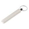 Mini Cylinder LED Flashlight Key Tag Silver