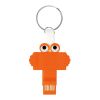Clipster Buddy 3-In-1 Charging Cable Key Ring Frost Orange | No Imprint | not available | not available