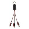 3-In-1 Light Up Charging Cables Red | No Imprint