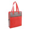 Color Basics Heathered Non-Woven Tote Bag Red with White | No Imprint | not available | not available