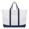 The Madelyn Cotton Canvas Tote Bag Natural with Forest | No Imprint | not available | not available