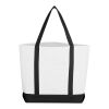 Pocket Shopper Tote Bag White/Black | No Imprint | not available | not available