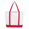 Pocket Shopper Tote Bag White Red | No Imprint | not available | not available