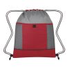 Honeycomb Ripstop Drawstring Bag Red with Gray | No Imprint | not available | not available